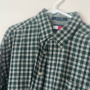 Tommy Hilfiger Green Plaid Men's Shirt